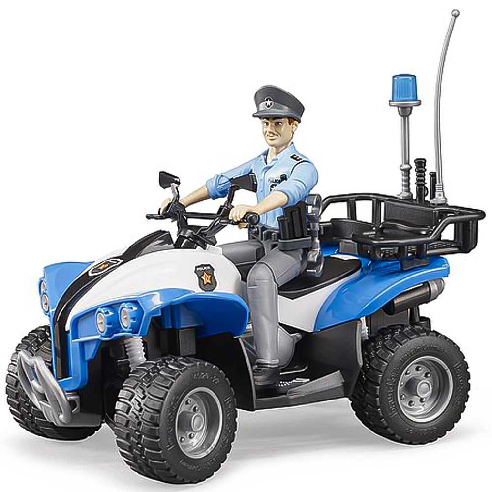 Bruder Quad della Polizia con Poliziotto e Attrezzature