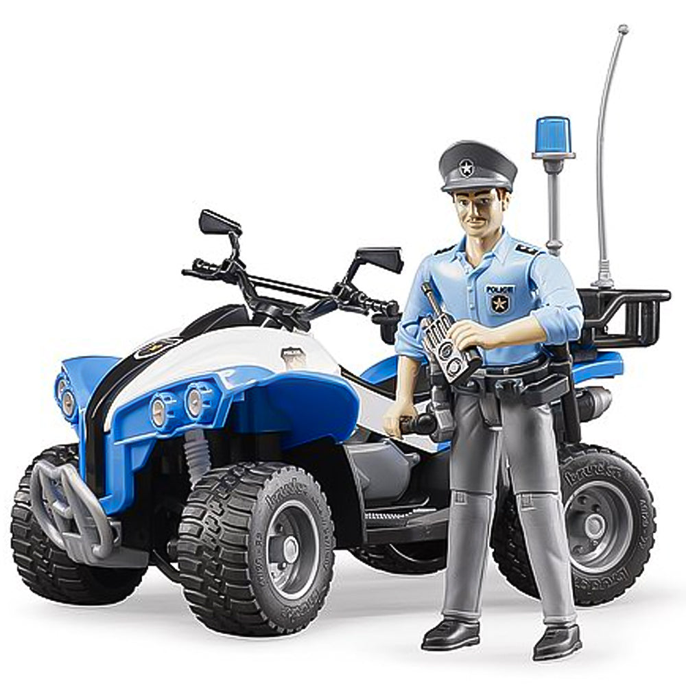 Bruder Quad della Polizia con Poliziotto e Attrezzature