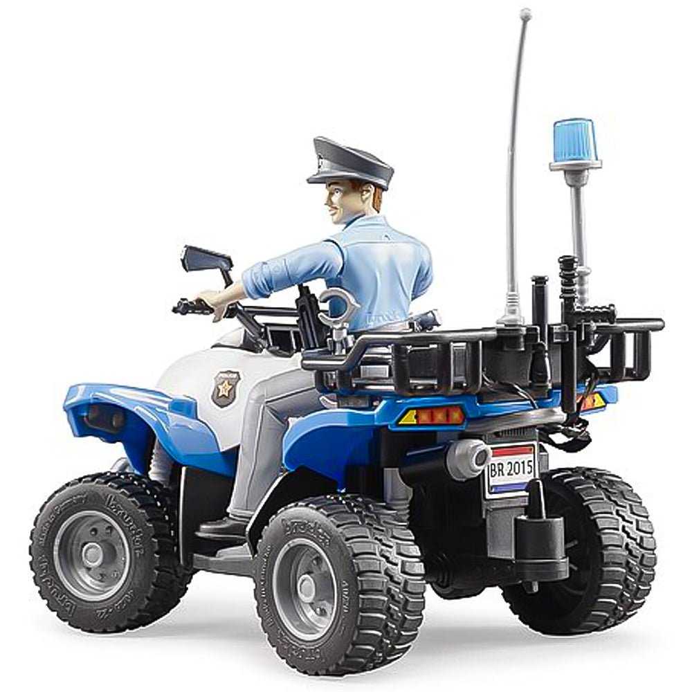 Bruder Quad della Polizia con Poliziotto e Attrezzature