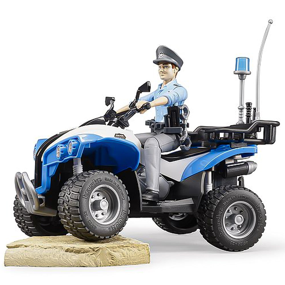 Bruder Quad della Polizia con Poliziotto e Attrezzature