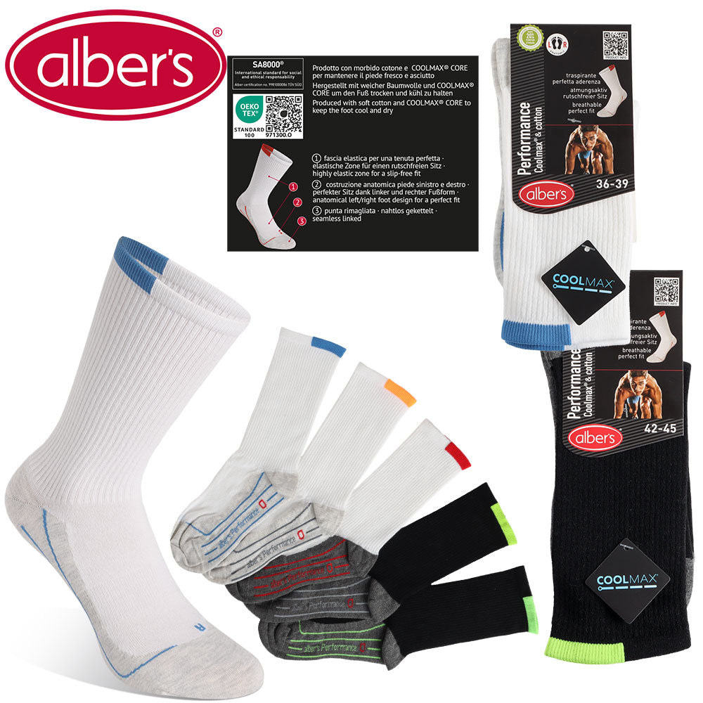 Calzini sportivi performance coolmax di alber