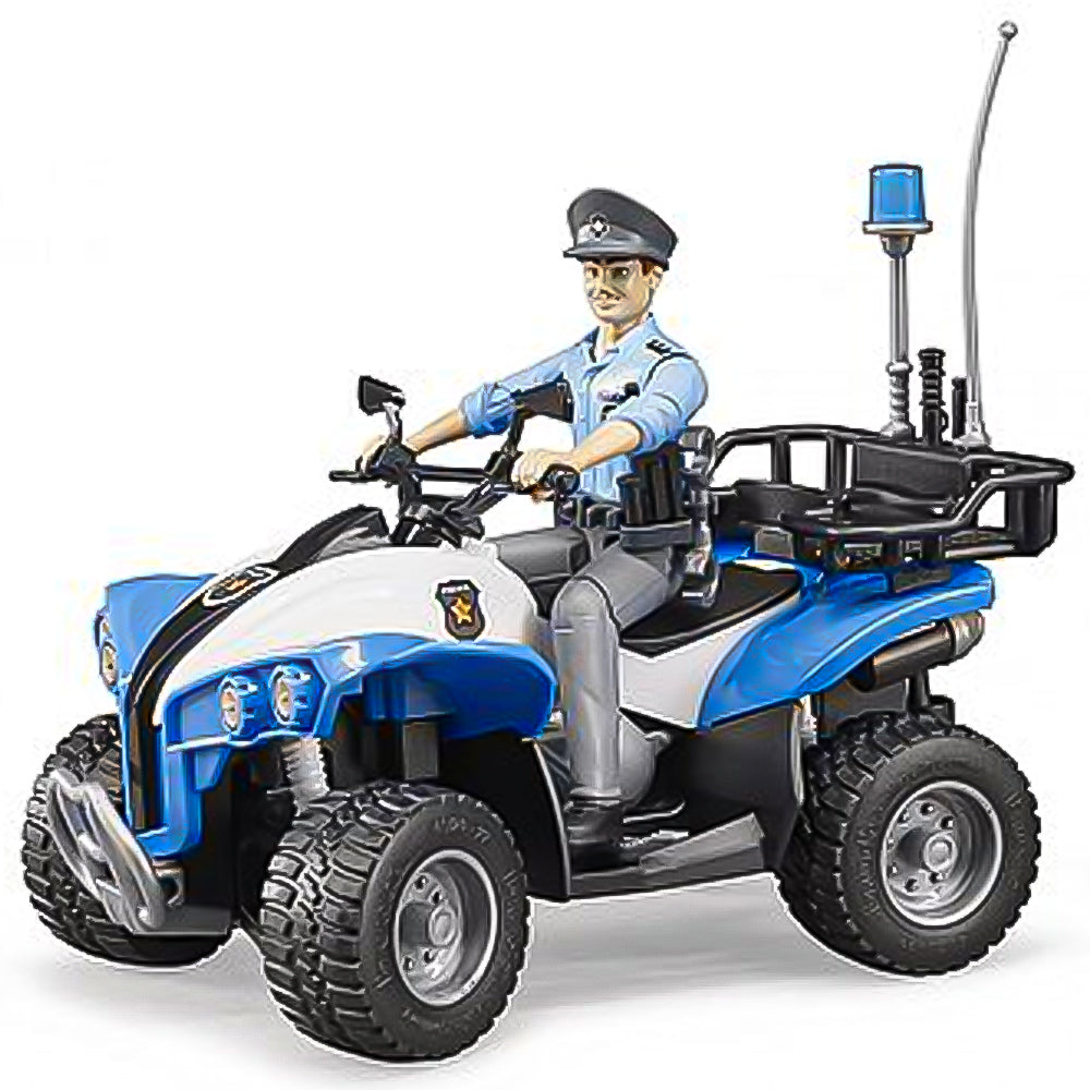 Bruder Quad della Polizia con Poliziotto e Attrezzature