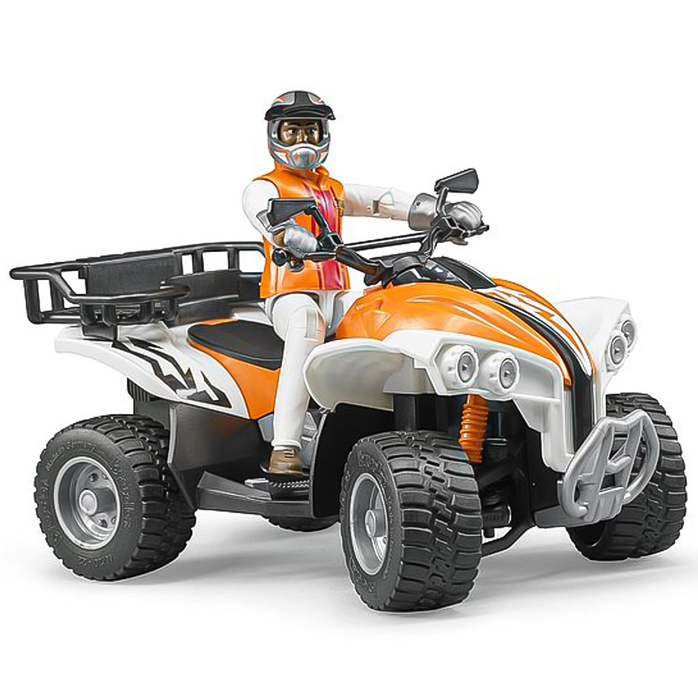 Bruder Quad della Polizia con Poliziotto e Attrezzature