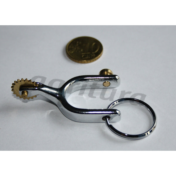 Schlüsselanhänger- Mini-Sporen - silber- #30665