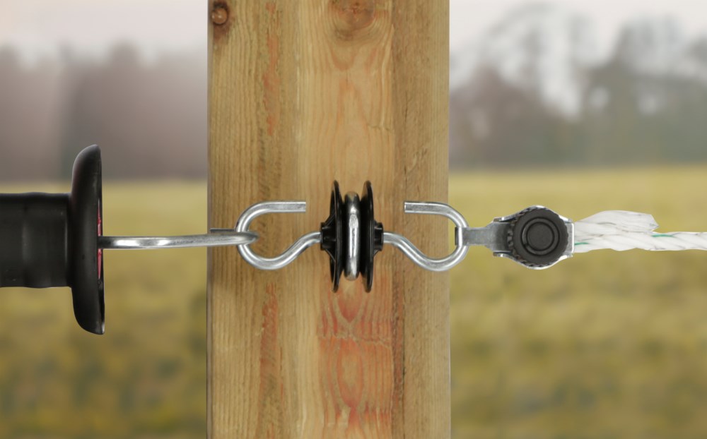 Isolatore maniglia cancello con ganci girevoli set da 4