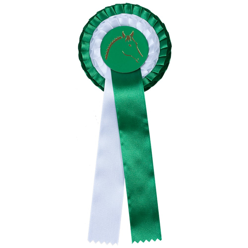 Double Award Ribbon Rosette for Horse