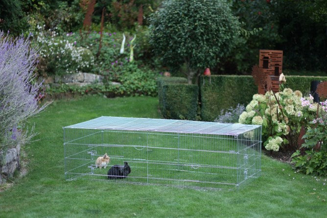 Recinto Esterno Rettangolare Galvanizzato con Barriera Anti-Fuga