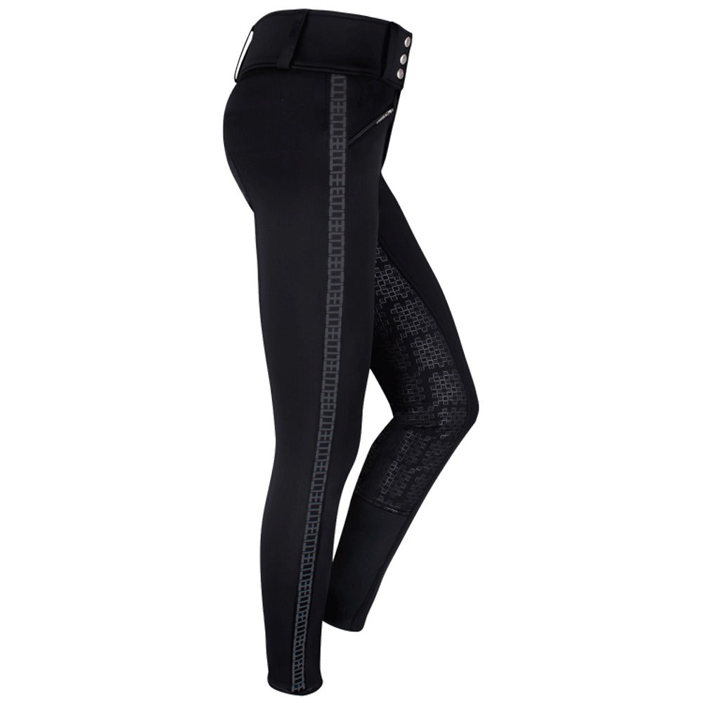 Midseason Reithose Elisa High Waist Silikon Komfort Fit - schwarz