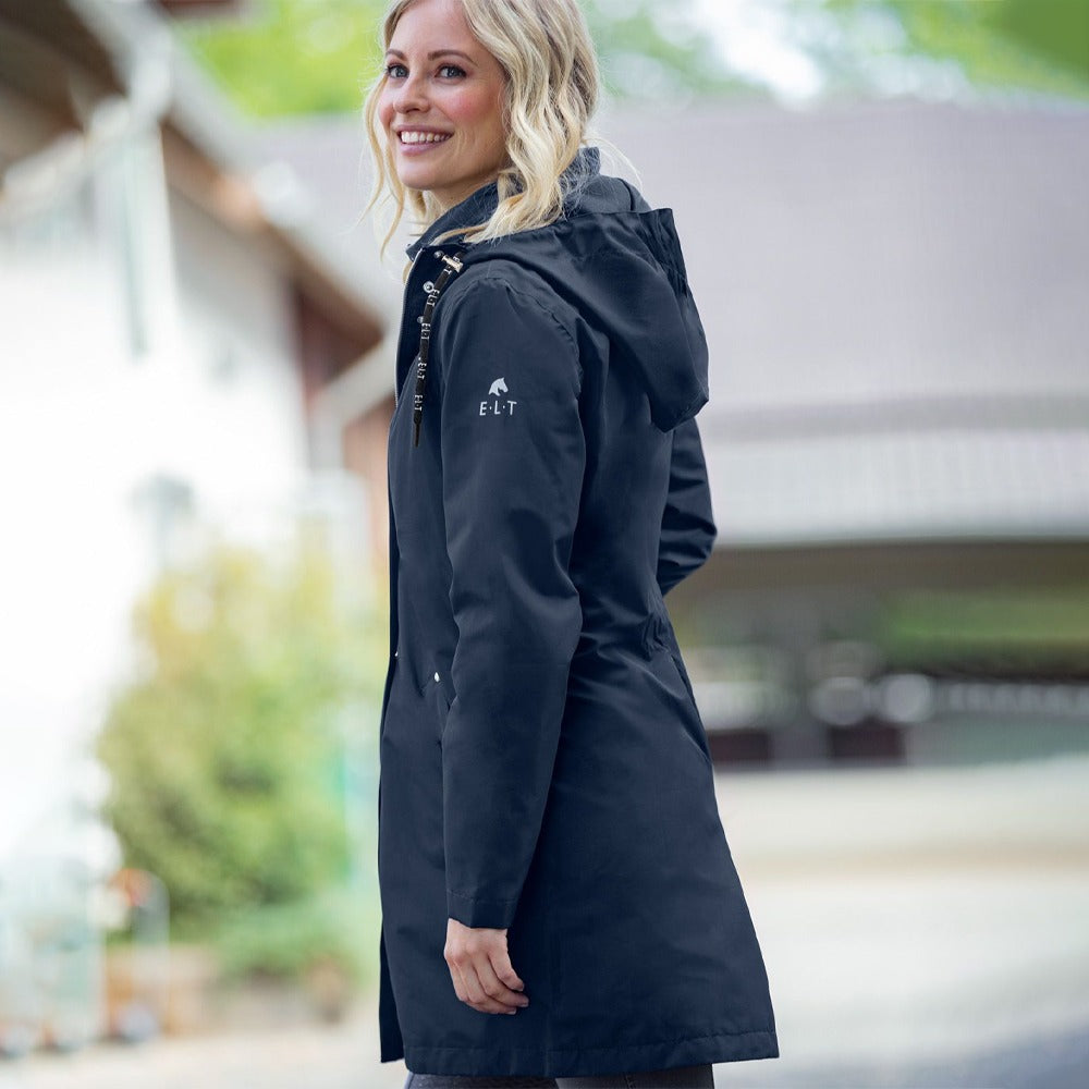 Regenmantel Emilia Nachtblau Wasserdicht Reitsport Komfort