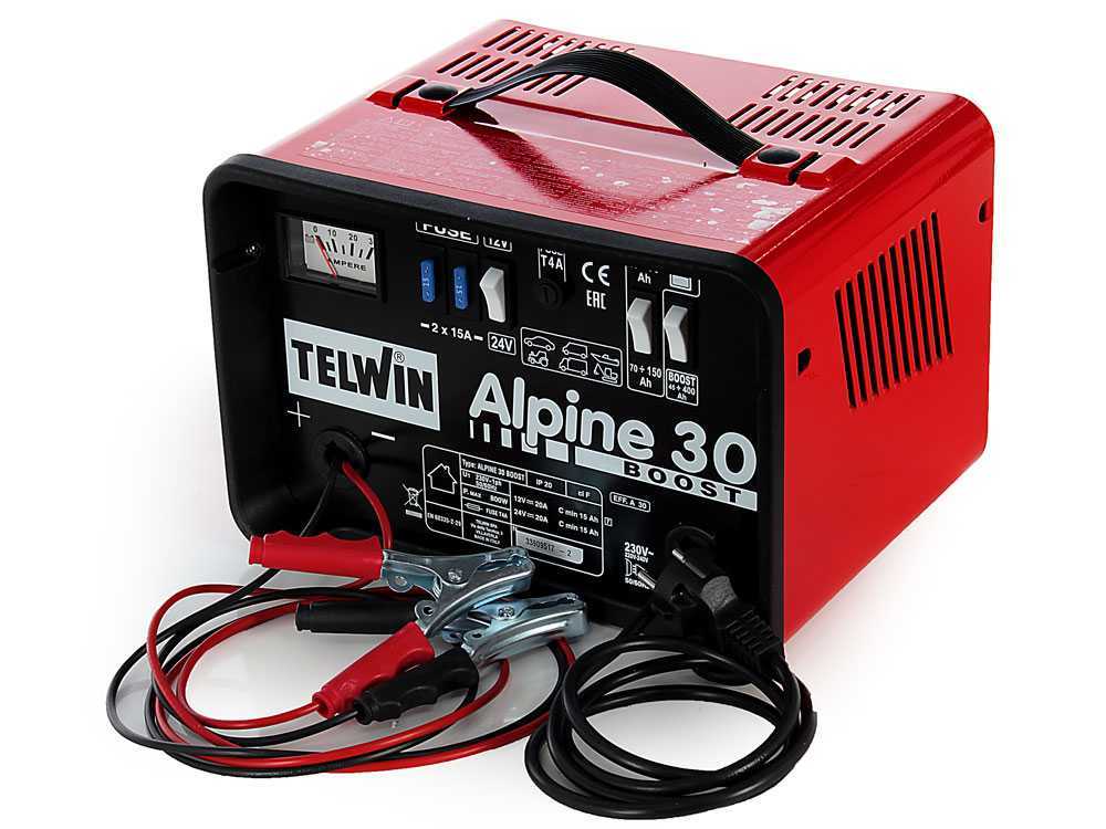 Telwin Alpine 30 Boost Caricabatterie & Avviatore 230V 12-24V per Auto e Camion