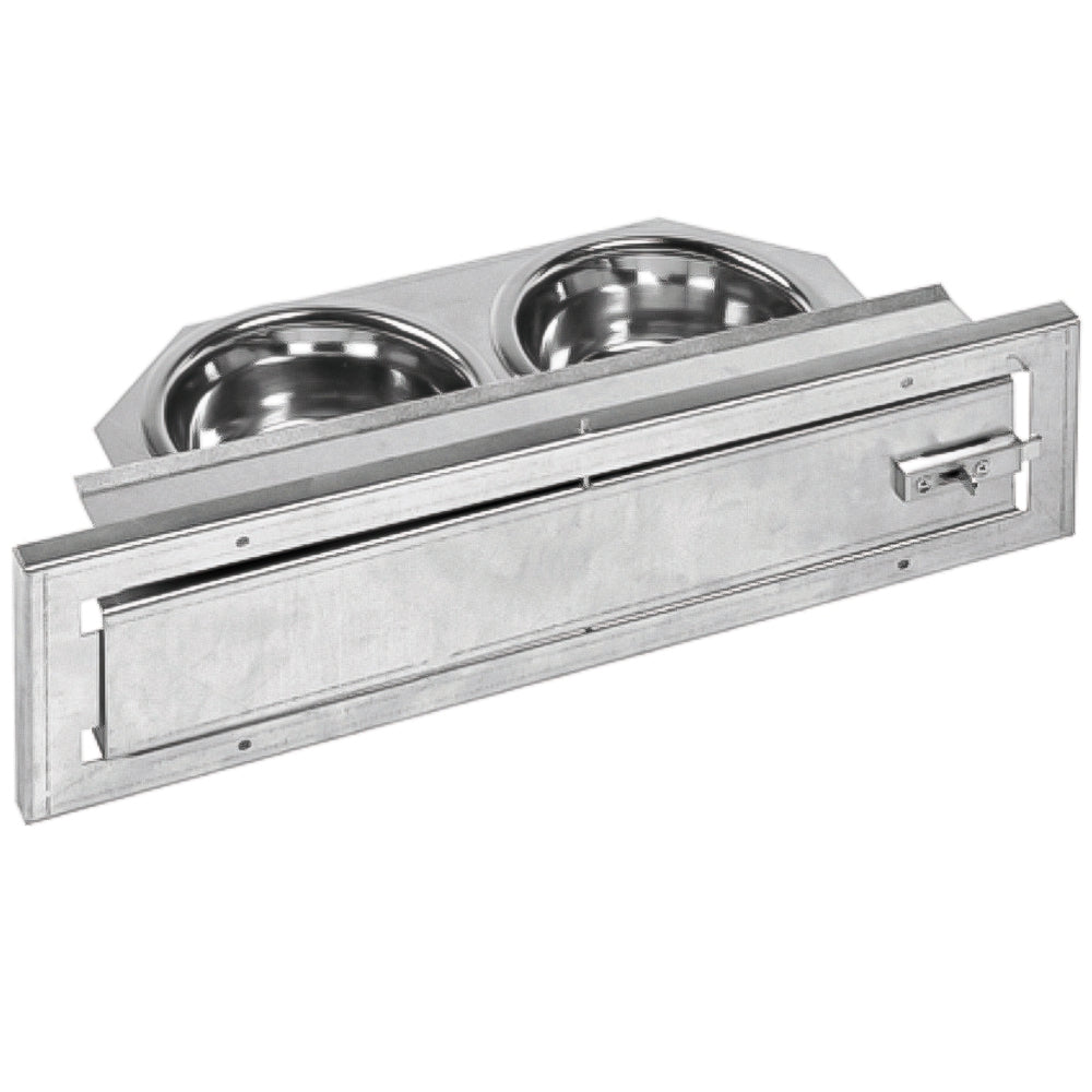 Mangiatoia rotante da parete per cani