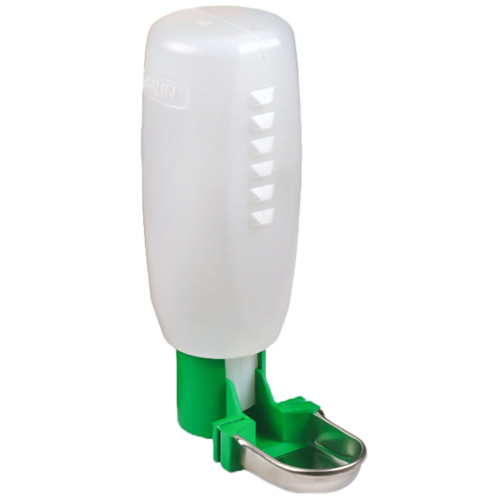 Abbeveratoio per Piccioni e Pollame - Dispenser d'Acqua in Plastica con Bottiglia Trasparente