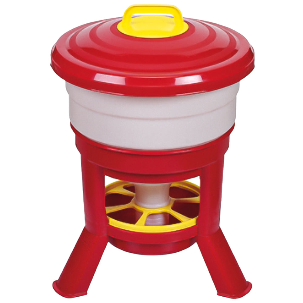 Comedero Imperial Hopper 30 L – Grande Comedero Esterno per Pollame e Uccelli da Caccia con Parapioggia