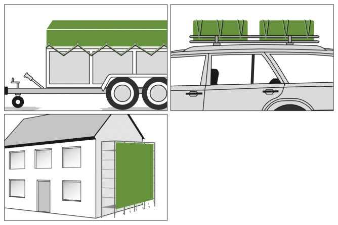 Telo di copertura PolyGuard Verde 210 g/m²