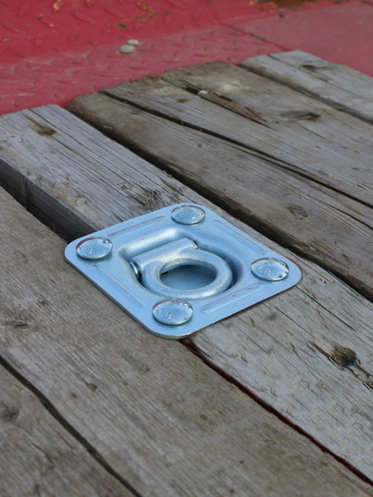 Anello di fissaggio con base concava in acciaio zincato