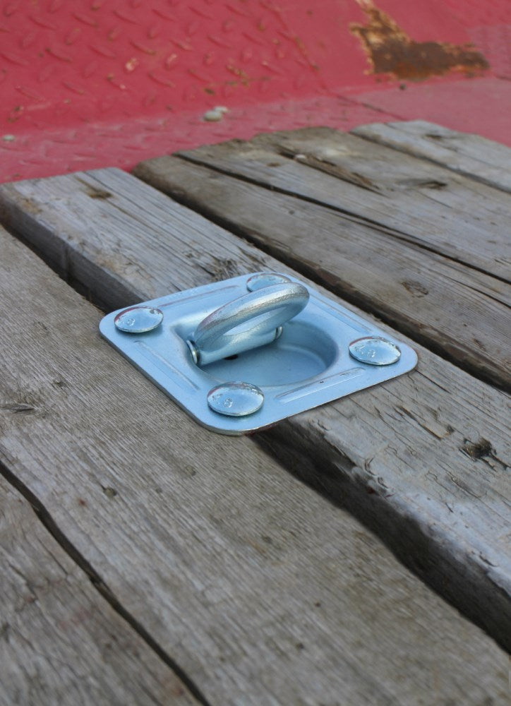 Anello di fissaggio con base concava in acciaio zincato