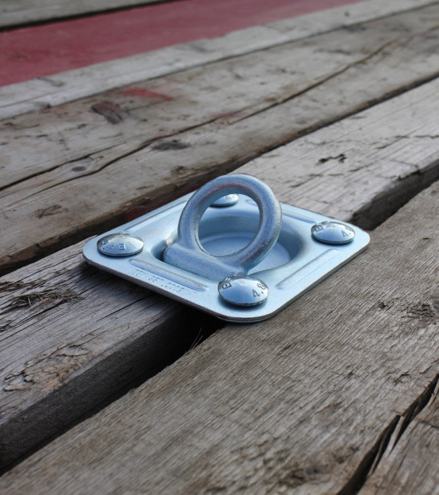 Anello di fissaggio con base concava in acciaio zincato