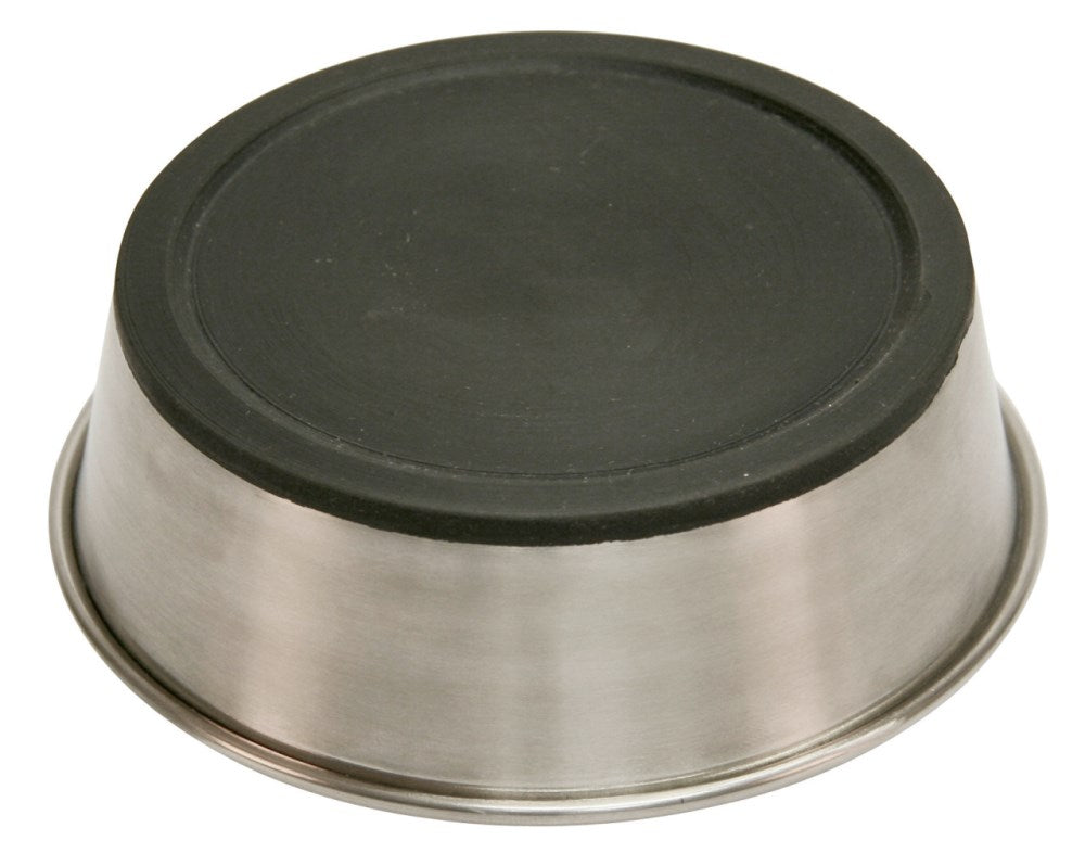 Ciotola in acciaio inox con fondo in gomma antiscivolo per cani e gatti