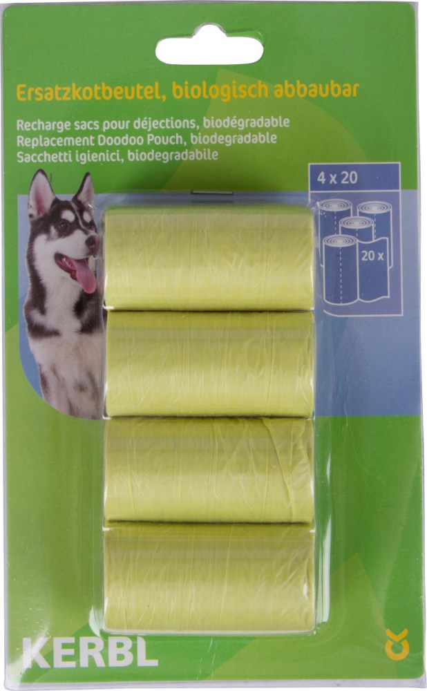 Sacchetti verde per escrementi canini