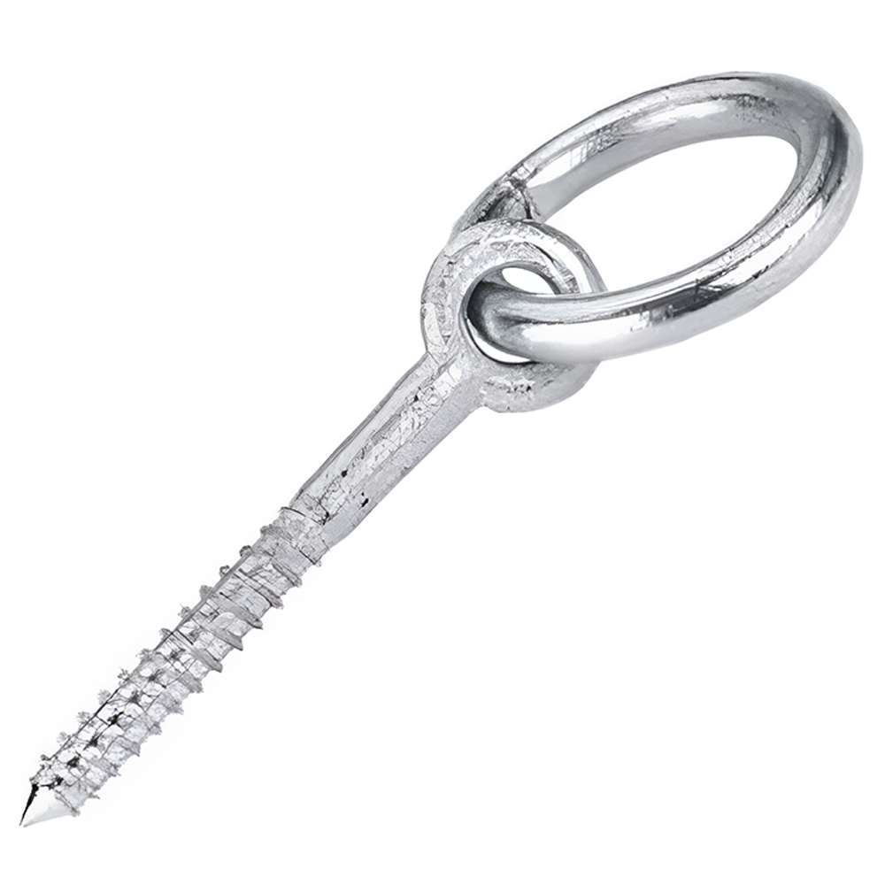 Anello lingotto con vite per legno con metallo zincato