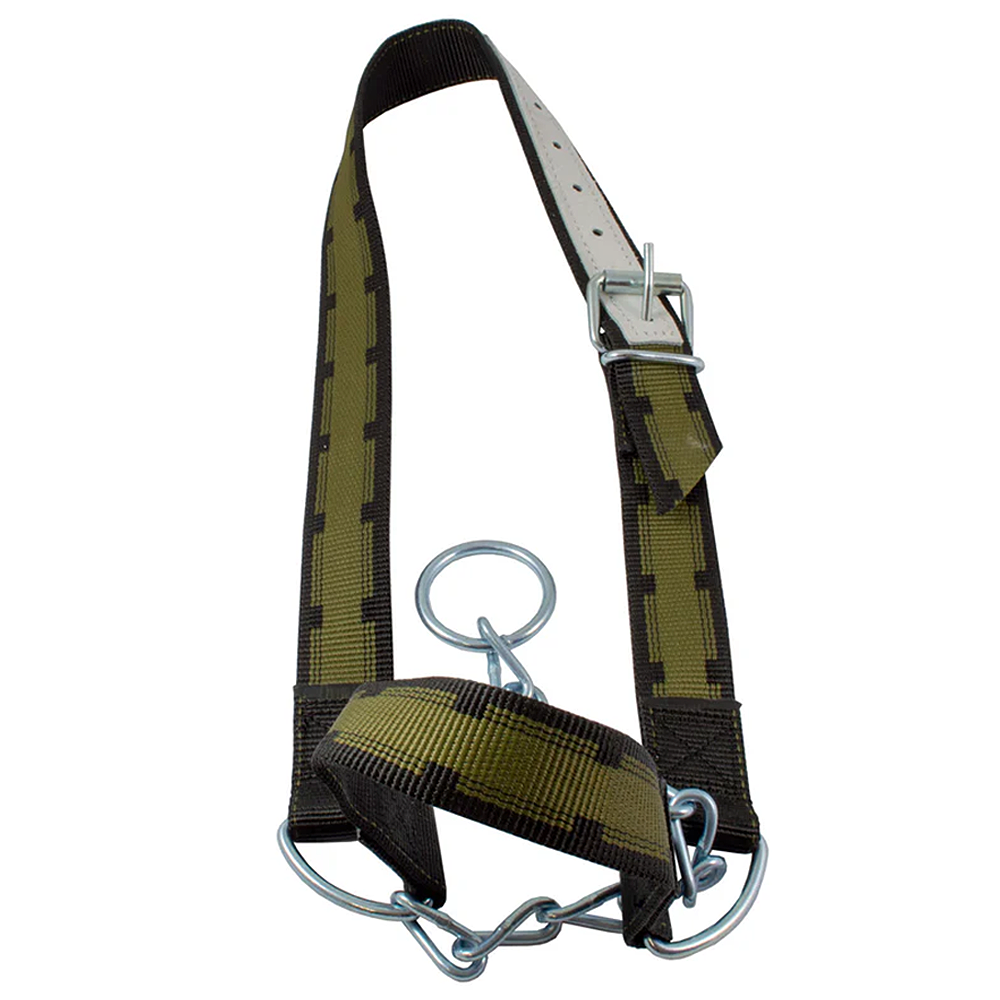 Cavezza per Bovini con Catena al Mentone con pelle