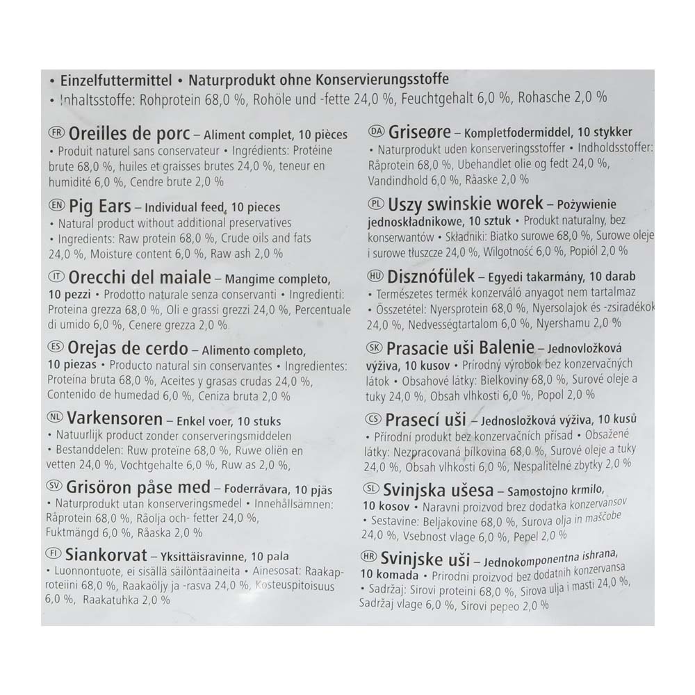 Orecchie di Maiale Naturali da Masticare per Cani