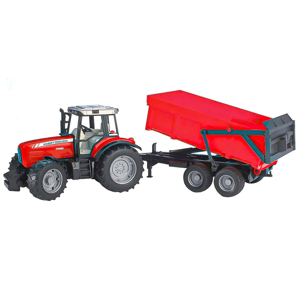 Massey Ferguson 7480 con rimorchio ribaltabile