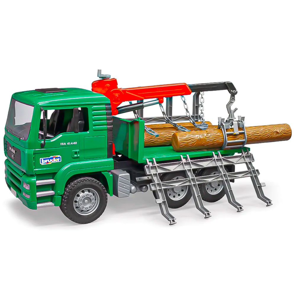 Bruder Camion Con Legna Man Trasporto Tronchi
