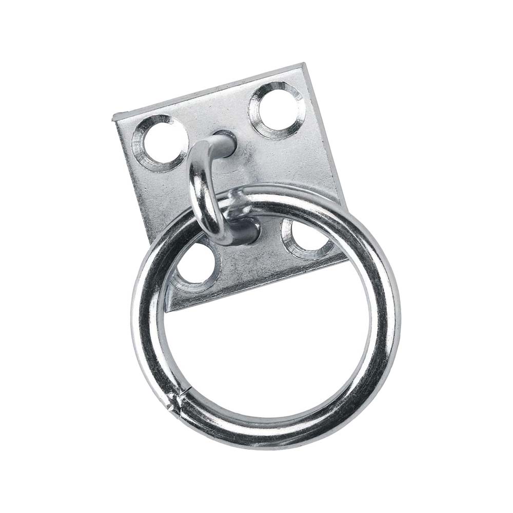 Anello con piastra per boxmontaggio a parete zincato