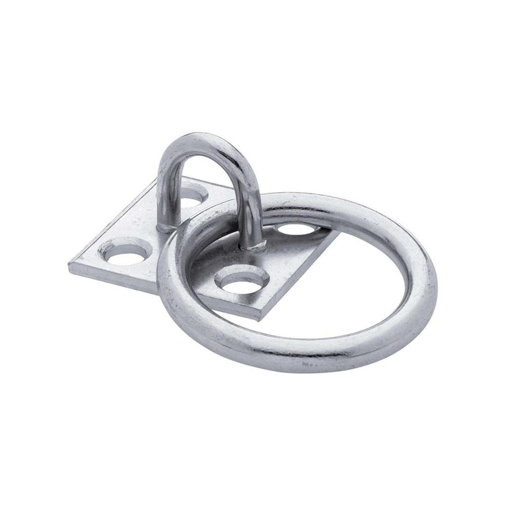 Anello con piastra per boxmontaggio a parete zincato