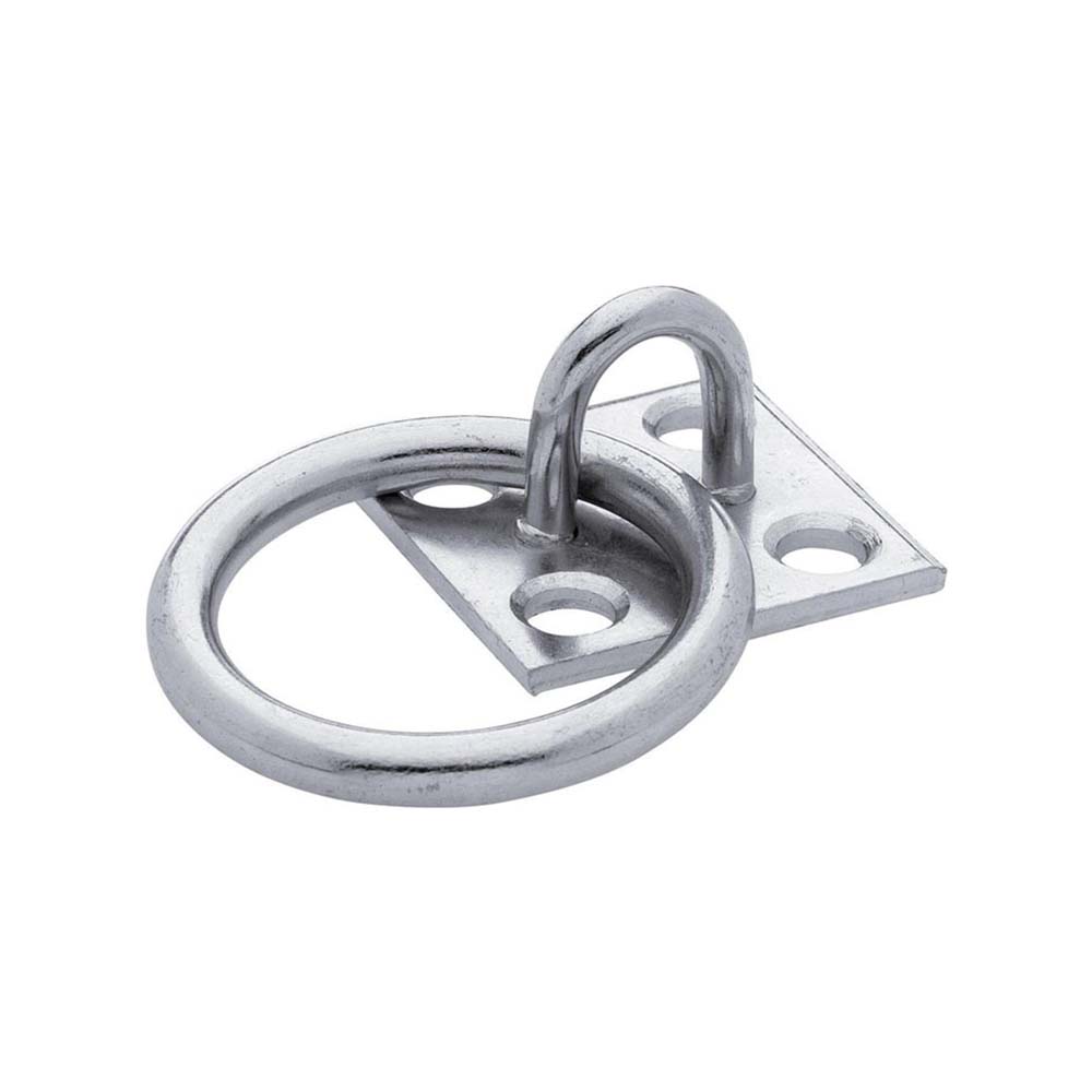 Anello con piastra per boxmontaggio a parete zincato