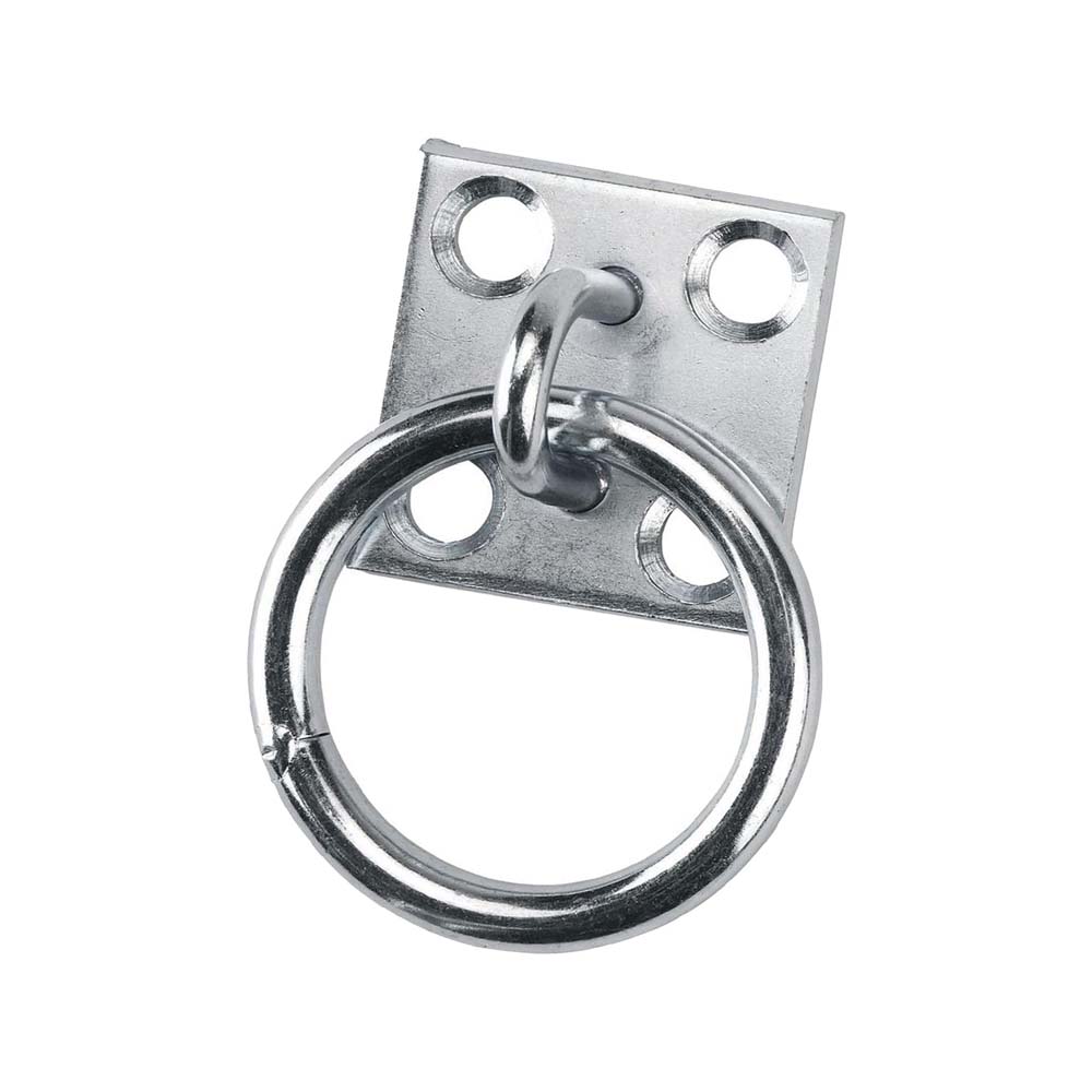 Anello con piastra per boxmontaggio a parete zincato