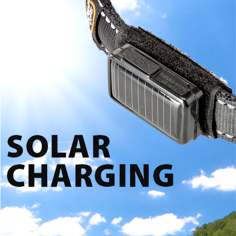 SOLAR NIGHT C - Collare riflettente e lampeggiante con ricarica solare/USB per cani