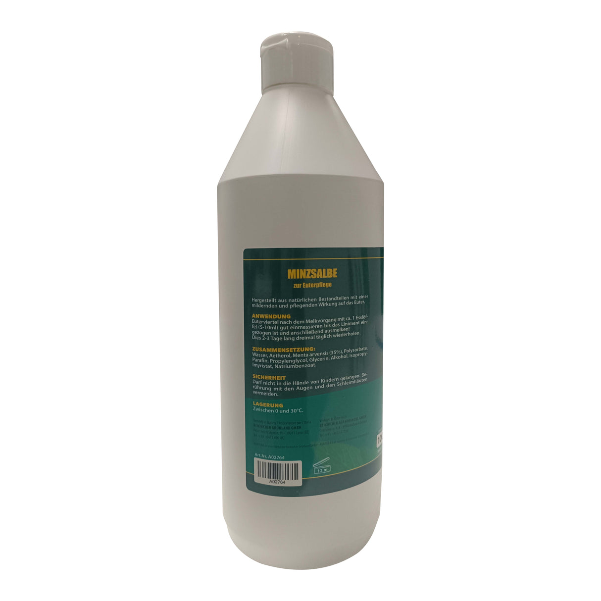 Agritura PERFEKT MINZ - pomata alla menta per la cura della mammella, 100% naturale, 1l