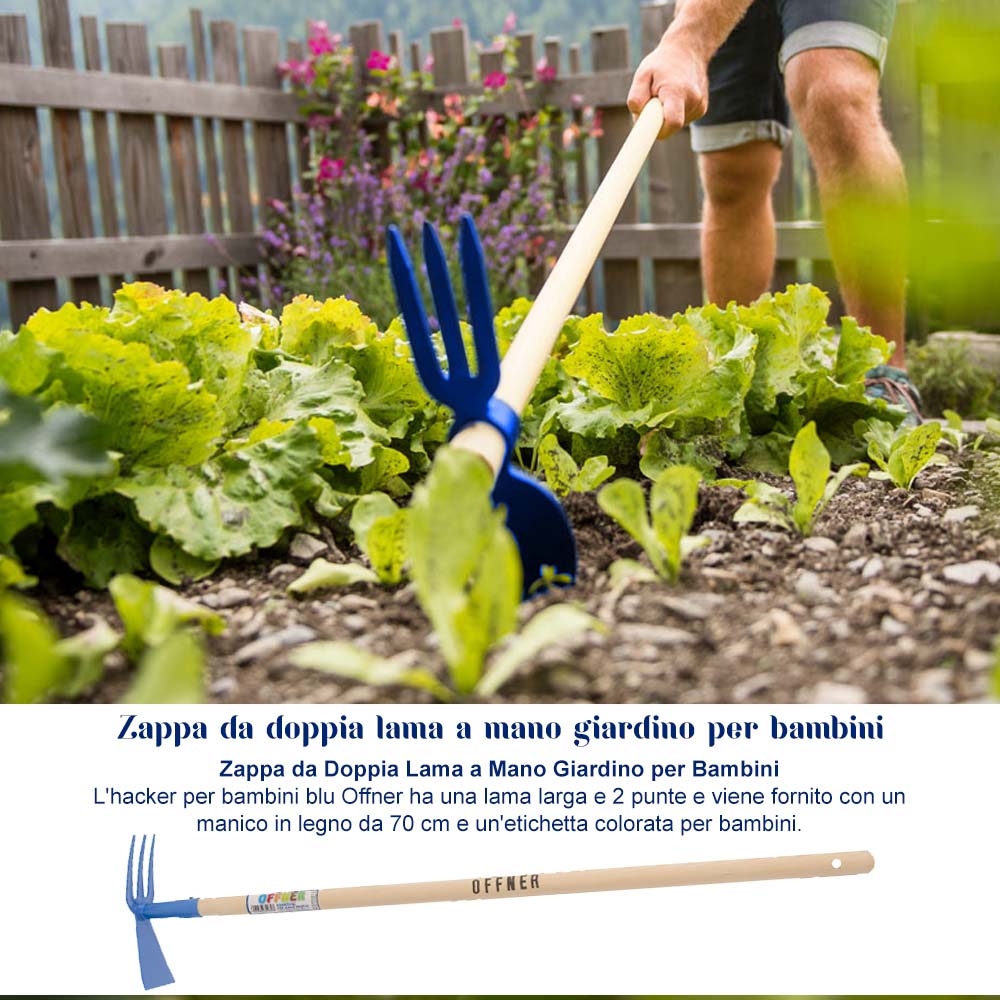 Zappa da doppia lama a mano giardino per bambini