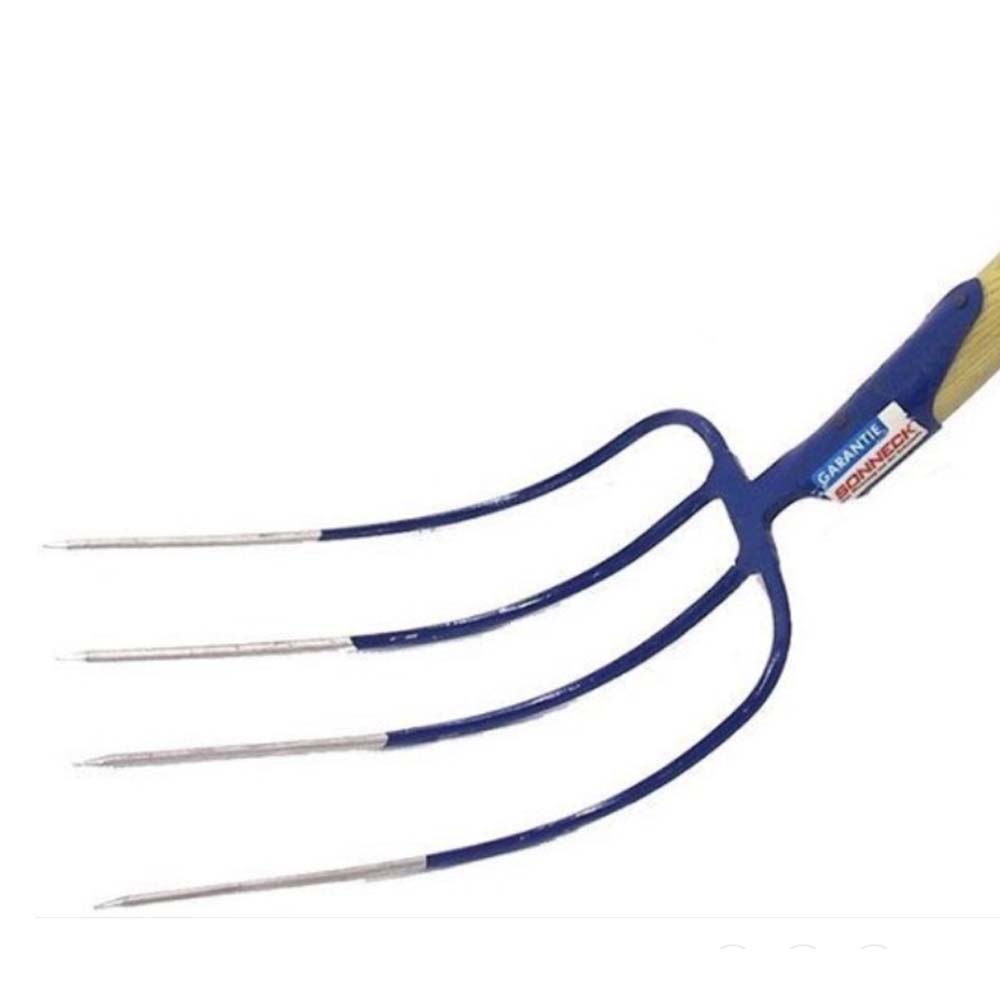 Robusta forca per letame a 4 denti con manico