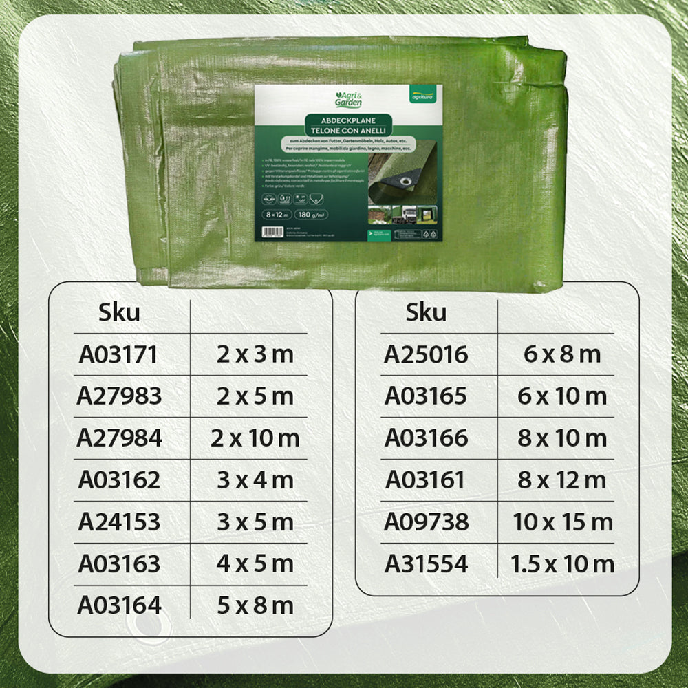 Agritura Green Tarpaulin 180g/m²