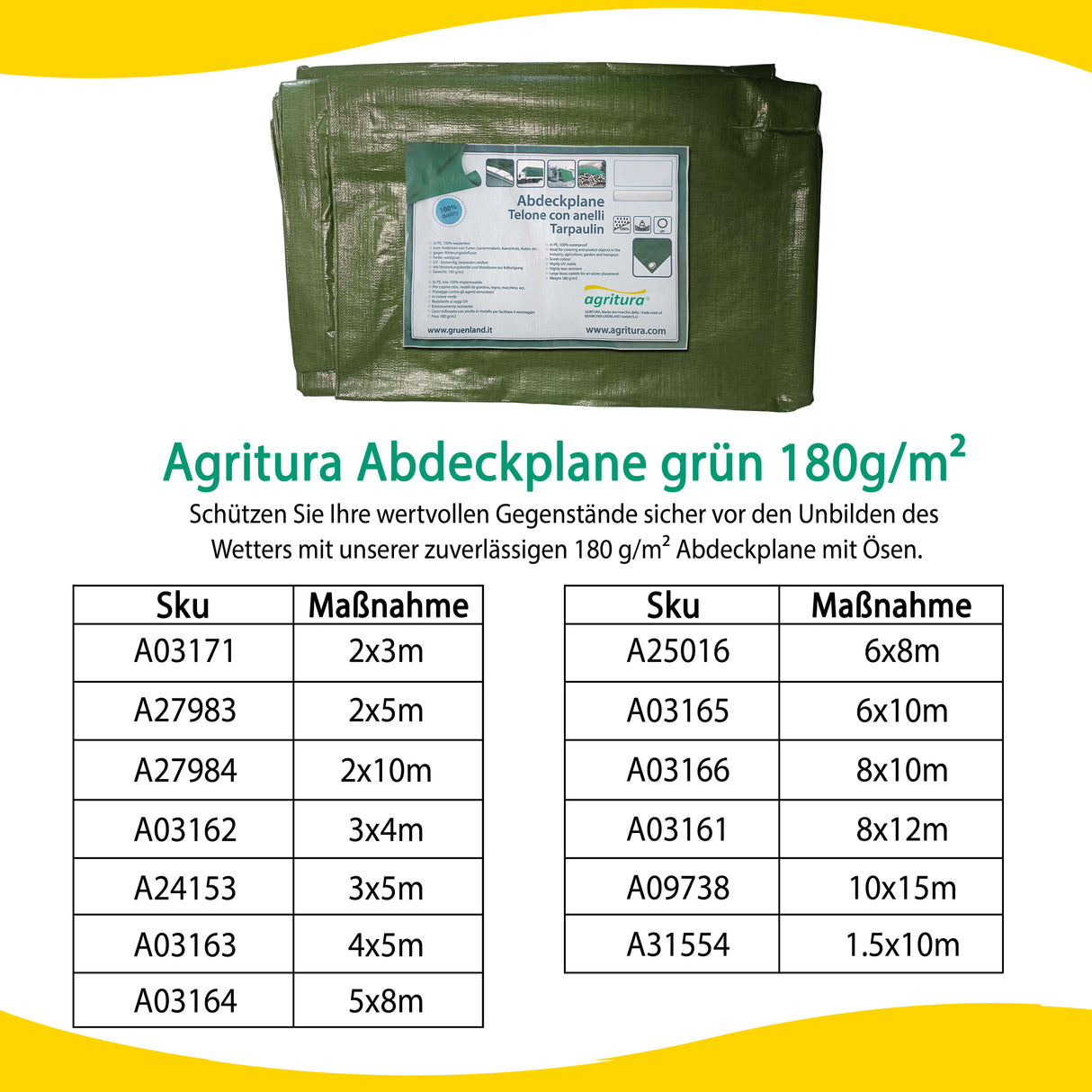 Agritura Telone verde 180g/m²