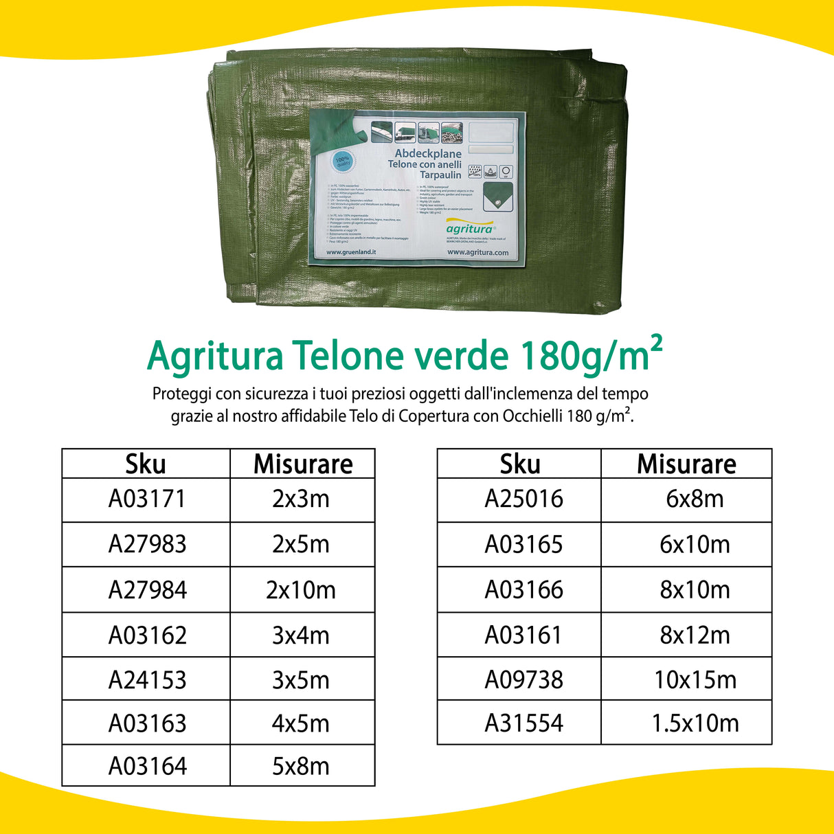 Agritura Telone verde 180g/m²