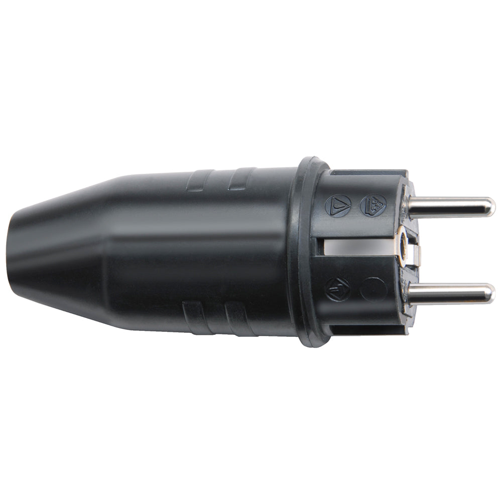 Spina con Contatto di Protezione in Gomma 230V/16A IP44 – Resistente per Interno & Esterno