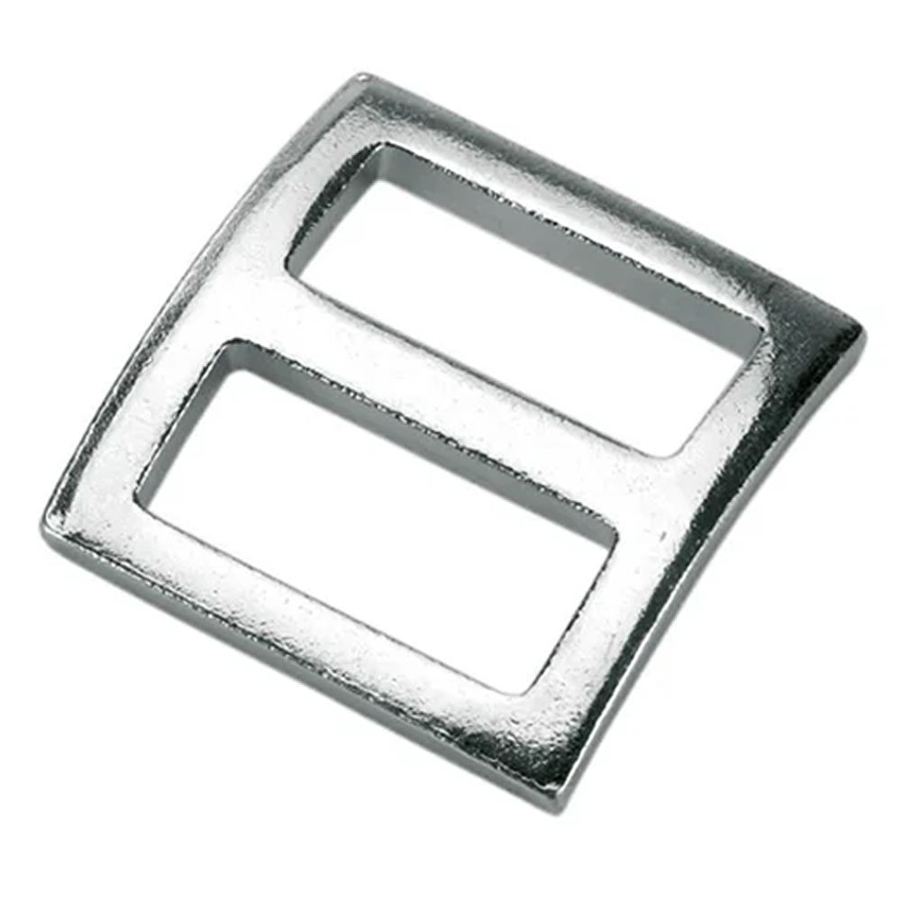 Fibbia scorrevole per cinghie di fissaggio larghe 4 cm