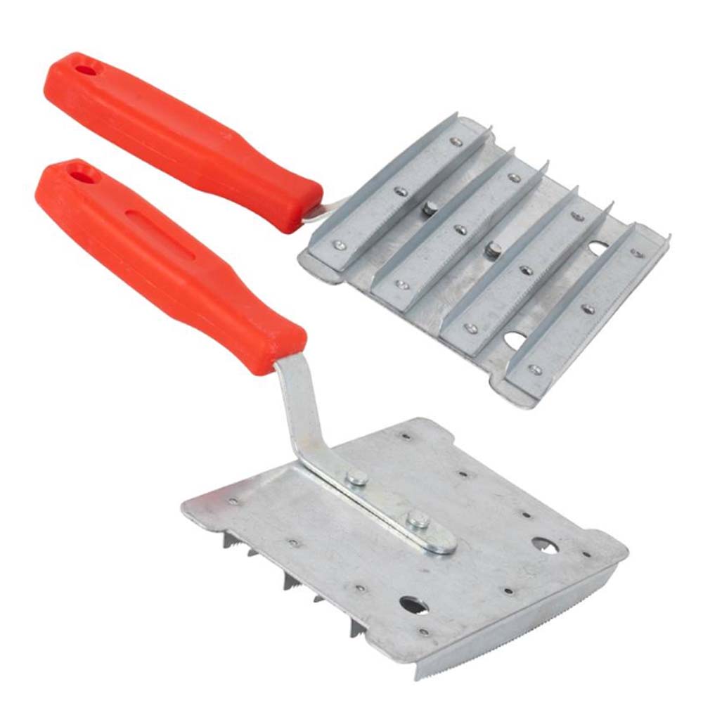 Striglia in Metallo con 2 Ferri - Ideale per Cavalli