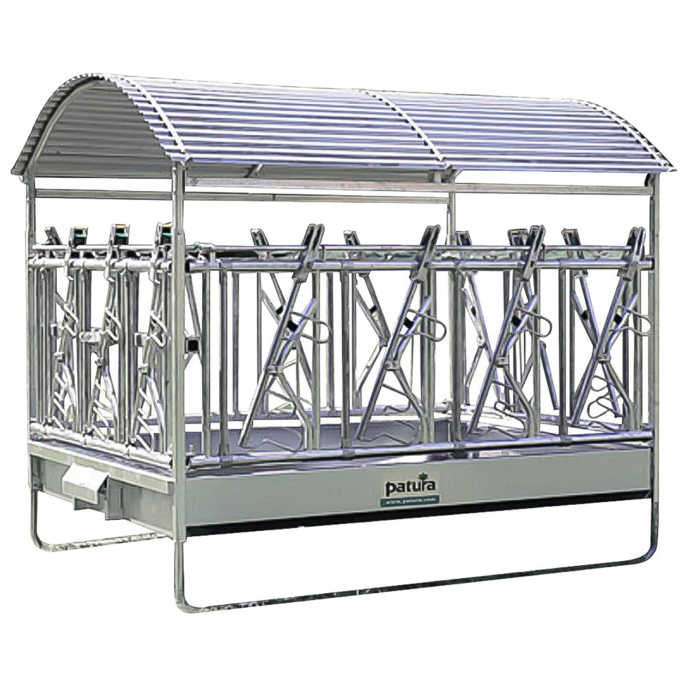 Big Bale Feeder con Mangiatoia Autobloccante di Sicurezza – Per Bovini Adulti