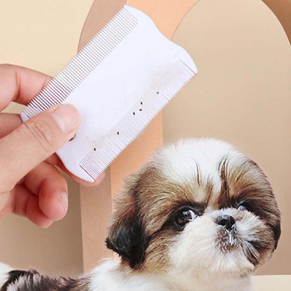 GRO 5836 Pettine doppio antipulci per cani e gatti