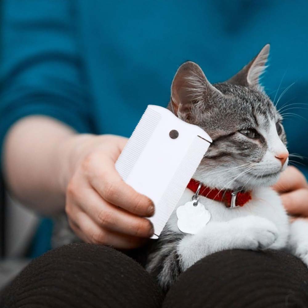 GRO 5836 Pettine doppio antipulci per cani e gatti