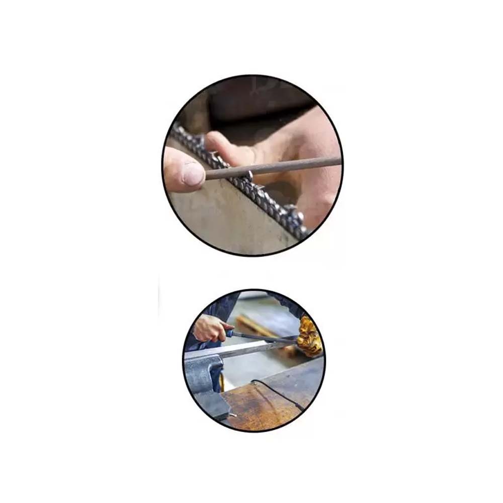 Lima rotonda con manico in legno