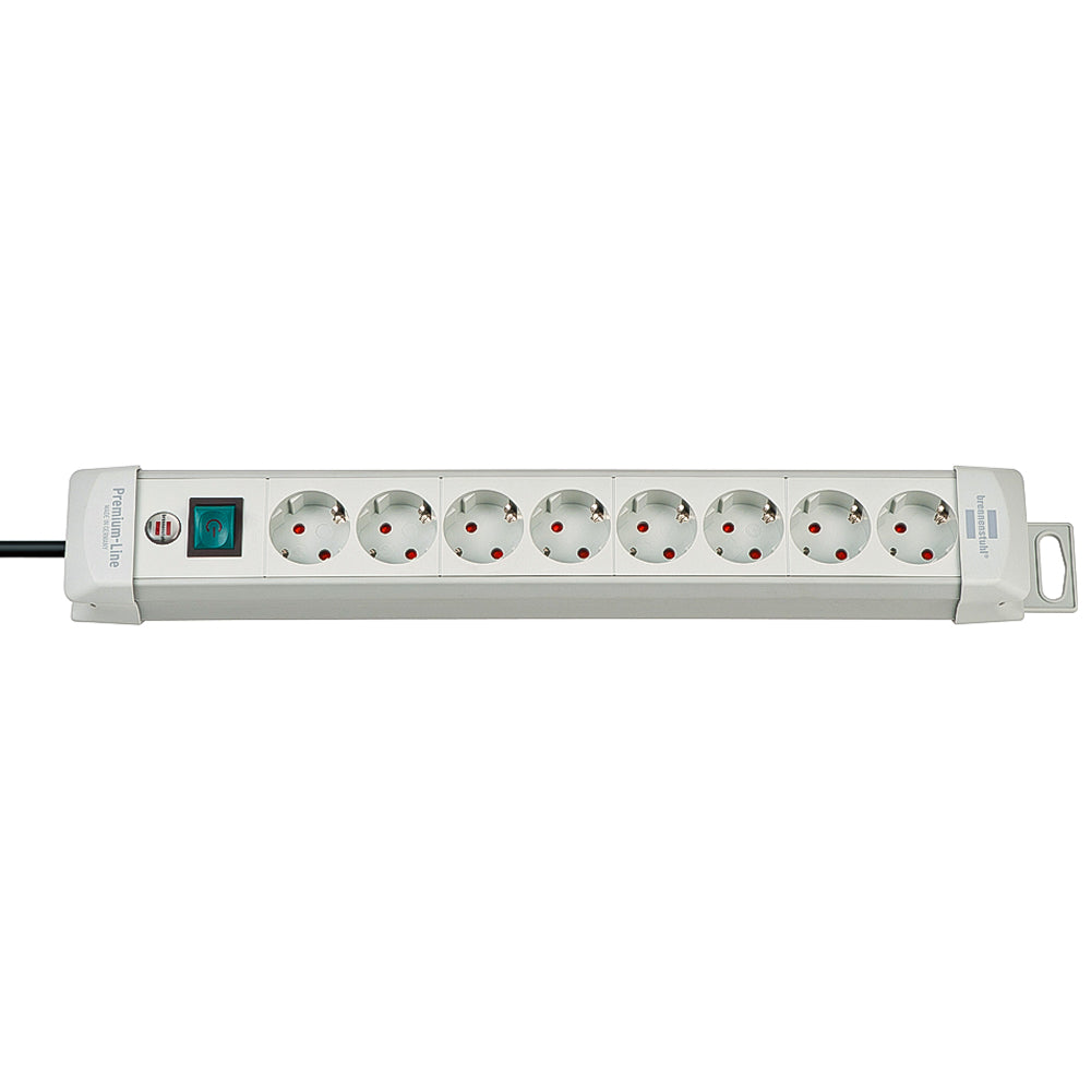 Premium-Line 8 Prese Grigio Chiaro 3m H05VV-F 3G1,5