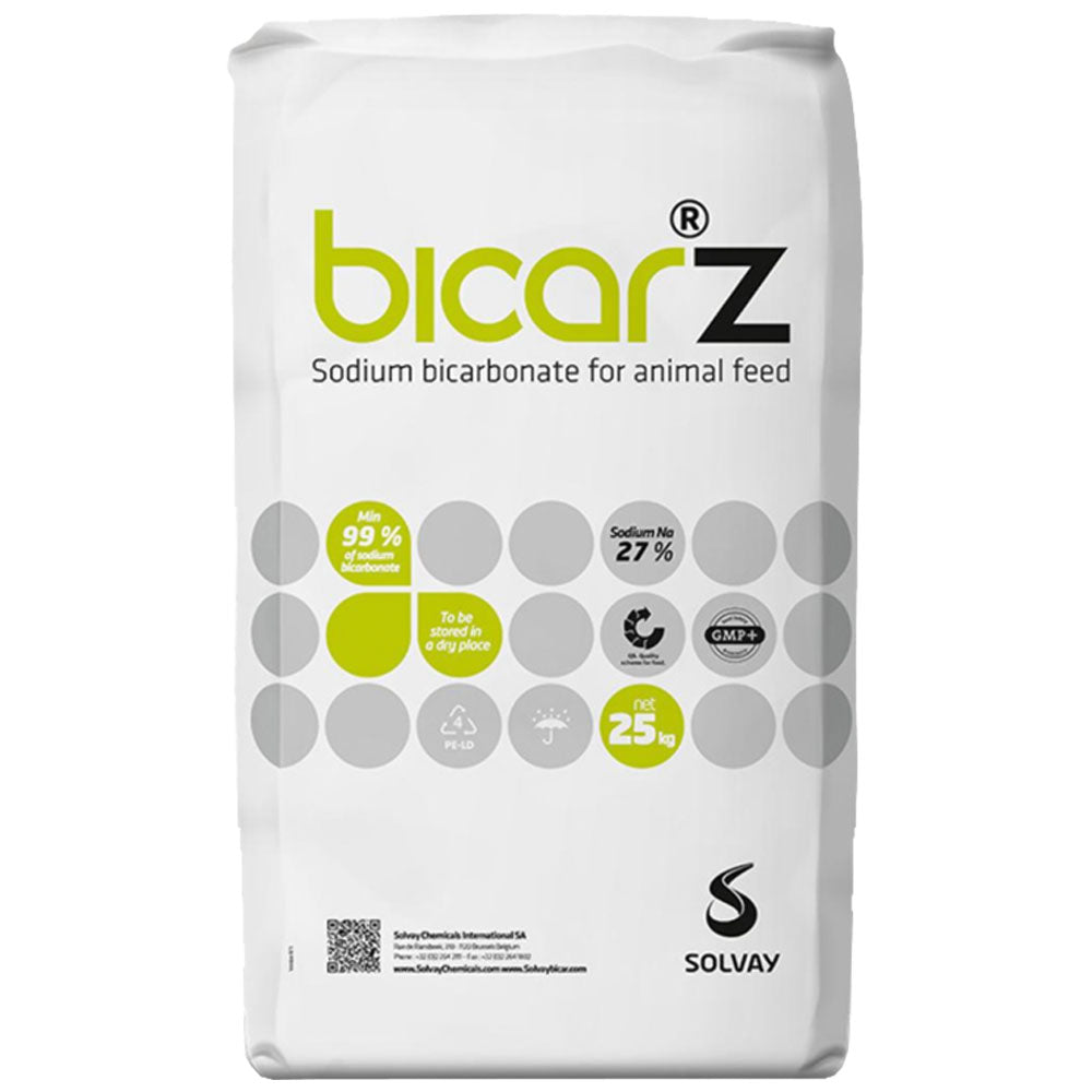 BICARZ Bicarbonato di Sodio 25kg – Additivo Tamponante di Alta Qualità per Bestiame e Avicoli