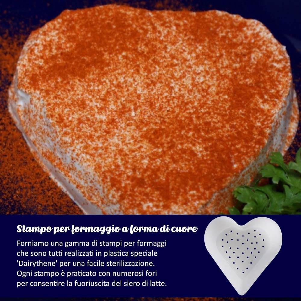 Stampo per formaggio a forma di cuore