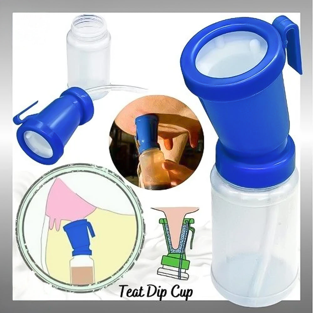 Applicatore per Immersione del Capezzolo - Dispositivo per Igiene della Mammella per Bovini - Pulizia e Disinfezione Sicura